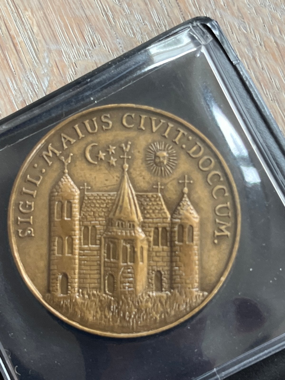 Herdenkingsmunt Dokkum 400 Jaar Vestingstad 1981, Postzegels en Munten, Ophalen of Verzenden, Brons, Nederland