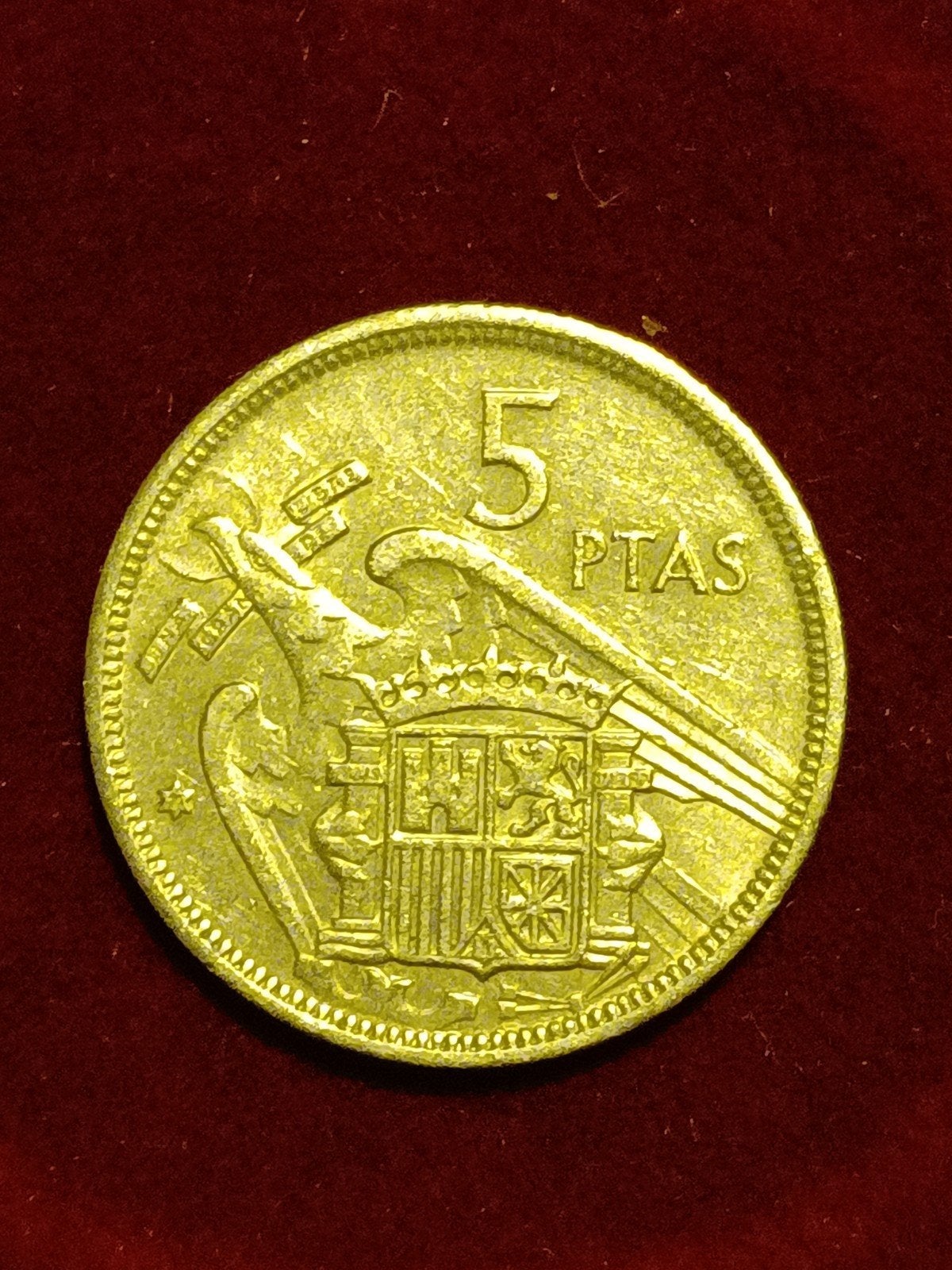 5 ptas 1957, Ophalen of Verzenden