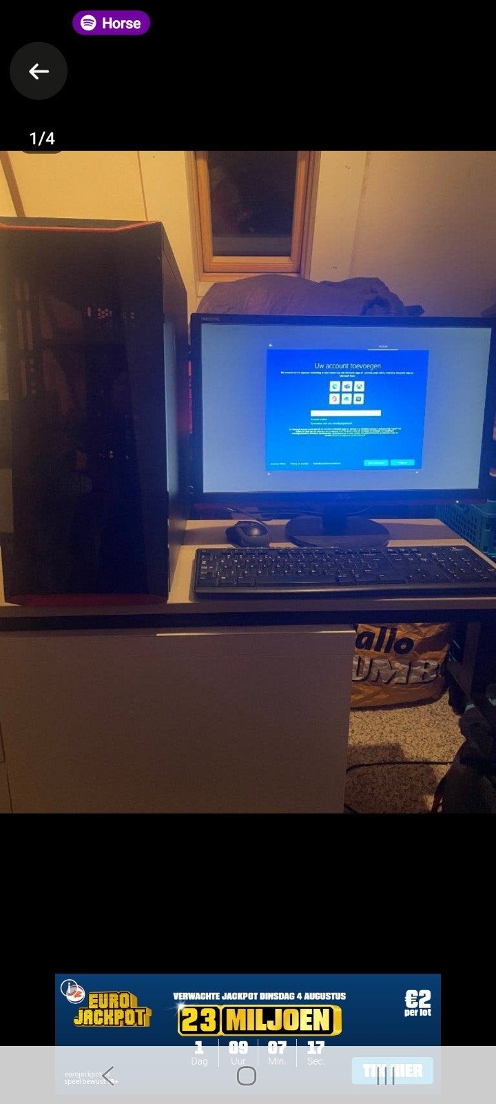 lichte game pc gtx 1050 ti oc, Asus, 8 GB, Zo goed als nieuw, Gaming