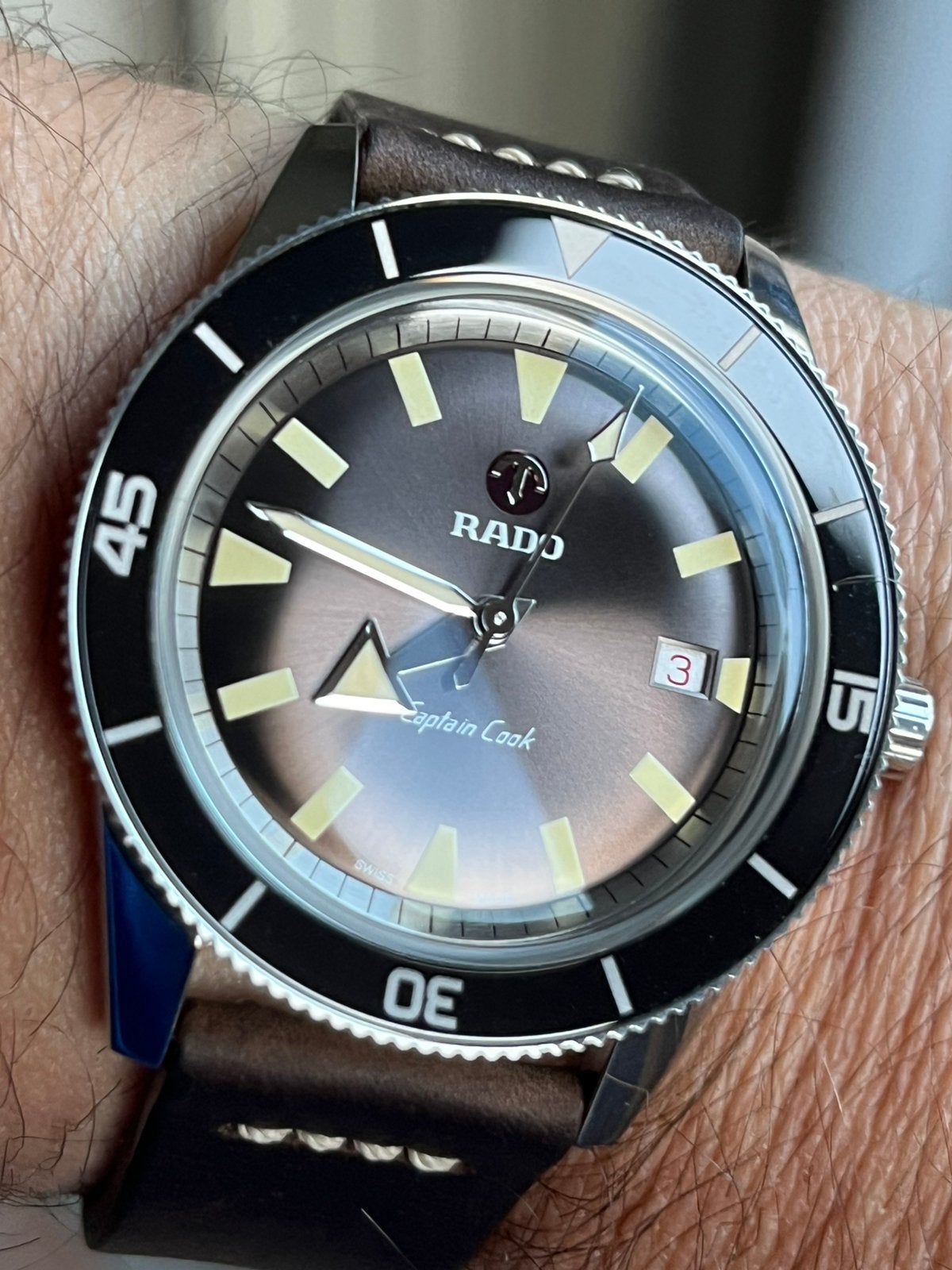 Rado Captain Cook en Oris Aquis 39,5mm, Ophalen, Zo goed als nieuw, Staal, Overige merken