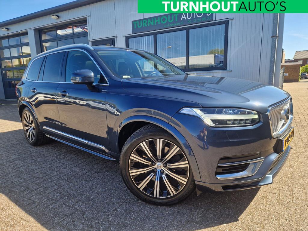 Volvo XC90 T8 Twin Engine AWD Inscription Plus Line Luchtver, Auto's, Gebruikt, 4 cilinders, Blauw, 7 stoelen