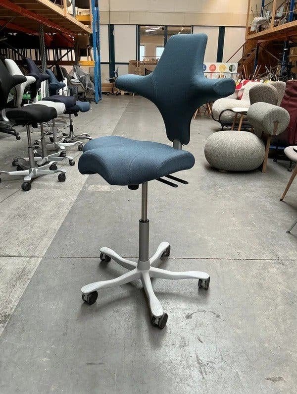 HAG Capisco 8106 Bureaustoel |Zithoogte 57-77cm |Blauw/Grijs, Gebruikt, -, Blauw, -