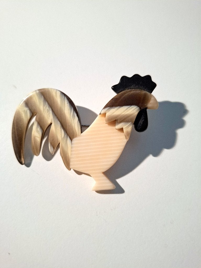 Prachtige broche Lea Stein   Haan, Sieraden, Tassen en Uiterlijk, Verzenden, Gebruikt, Overige materialen