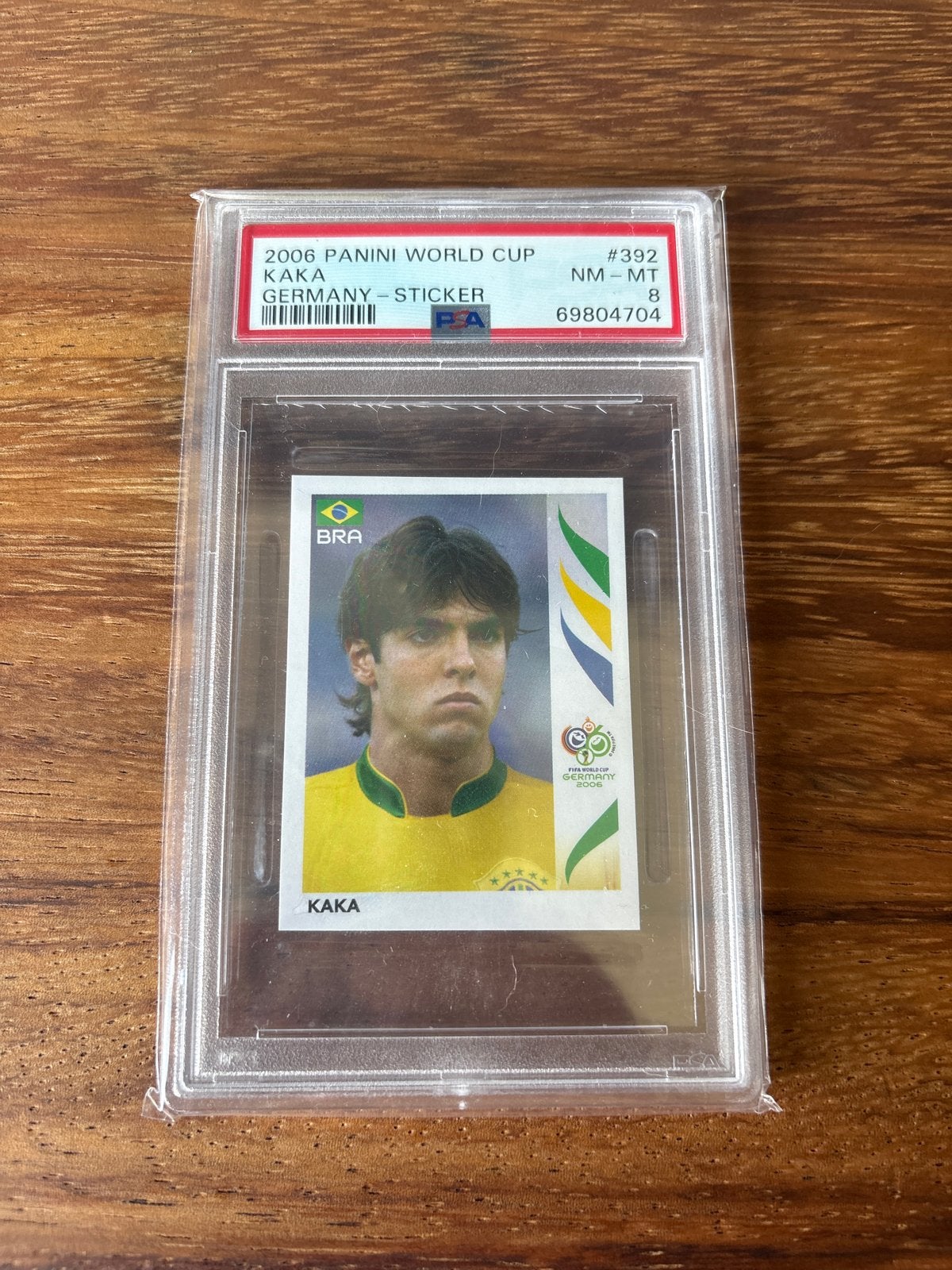 Kaka Panini WK 2006 Sticker PSA 8 NM-MT, Verzamelen, Ophalen of Verzenden, Zo goed als nieuw, Sport