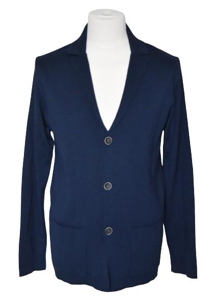 Nieuwe Knit Society cardigan, vest, blauw, Mt. L, Maat 52/54 (L), Knit Society, Nieuw, Verzenden