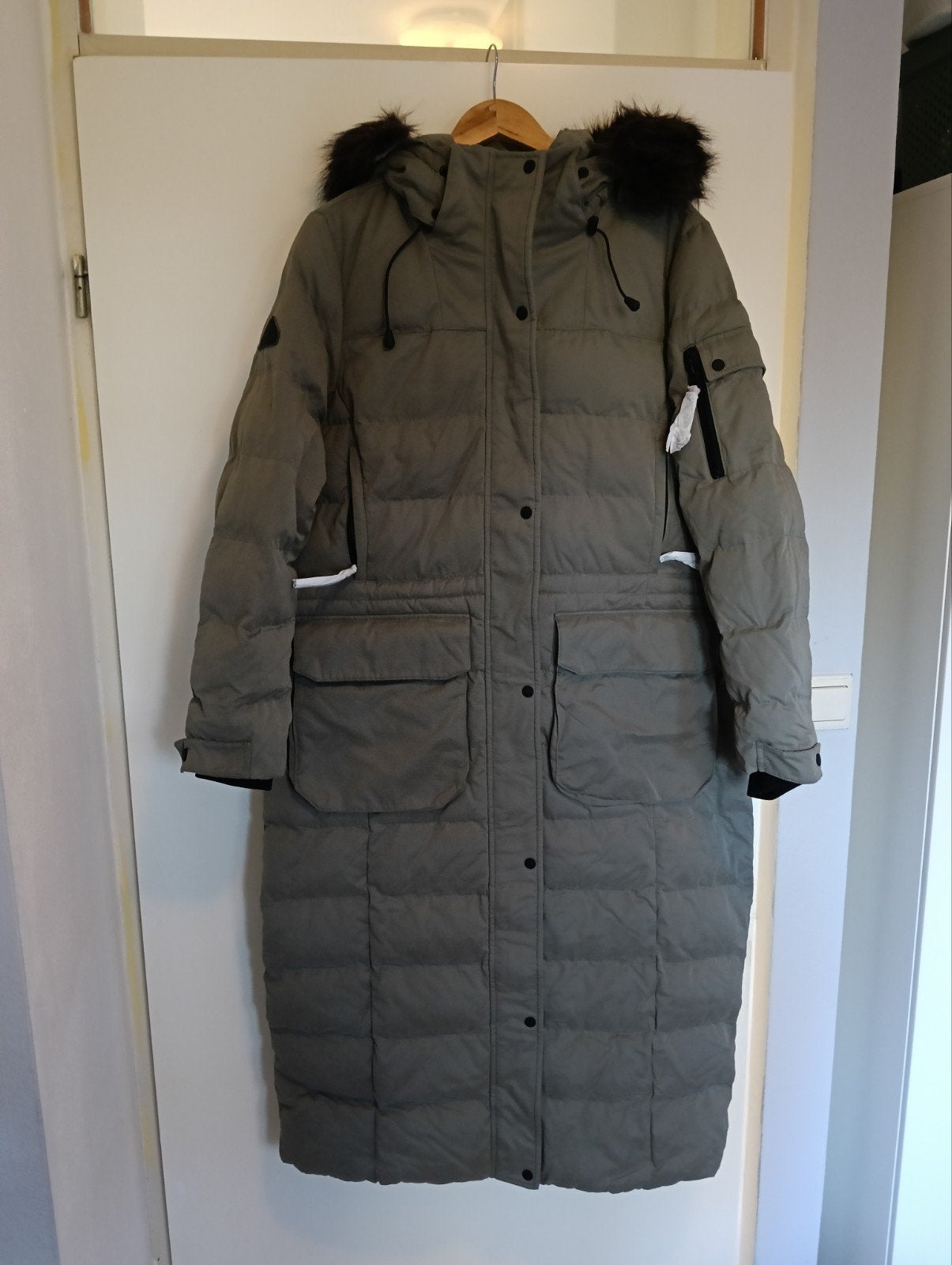 Superdry lange parka Kaki XL, Superdry, Maat 46/48 (XL) of groter, Nieuw, Ophalen of Verzenden