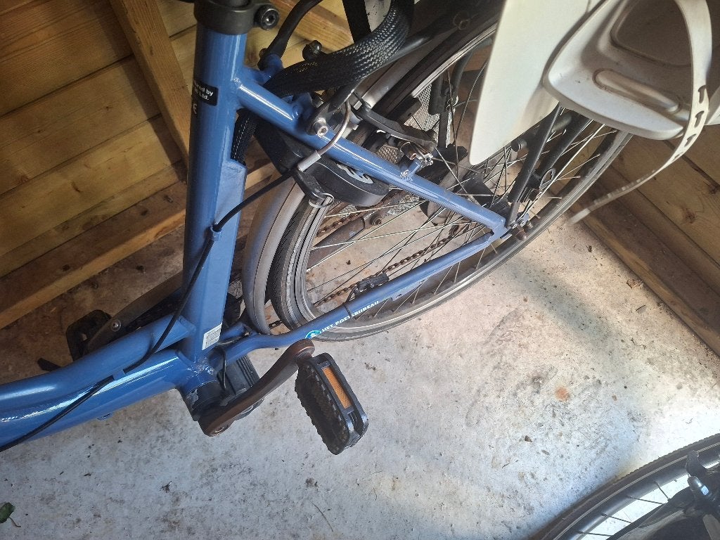 Elektrische fiets, Fietsen en Brommers, Fietsen | Dames | Damesfietsen, Gebruikt, Versnellingen, 50 tot 53 cm, Schijfrem