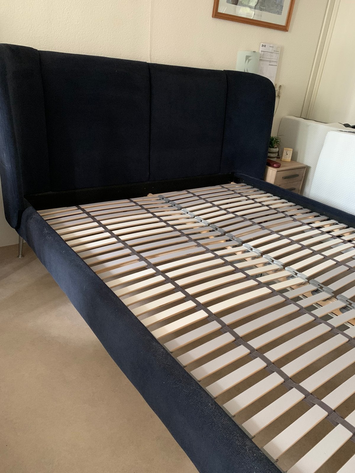 Slaapkamer bedden, Ophalen, Blauw, Tweepersoons, Zo goed als nieuw