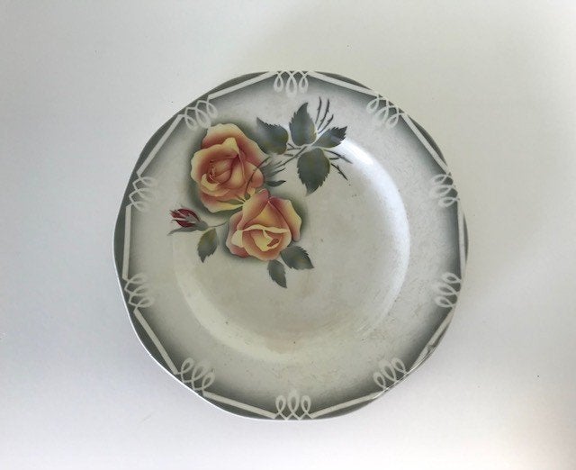 Digoin Sarreguemines Odile 37 groot bord serveerbord ca 1950, Ophalen of Verzenden