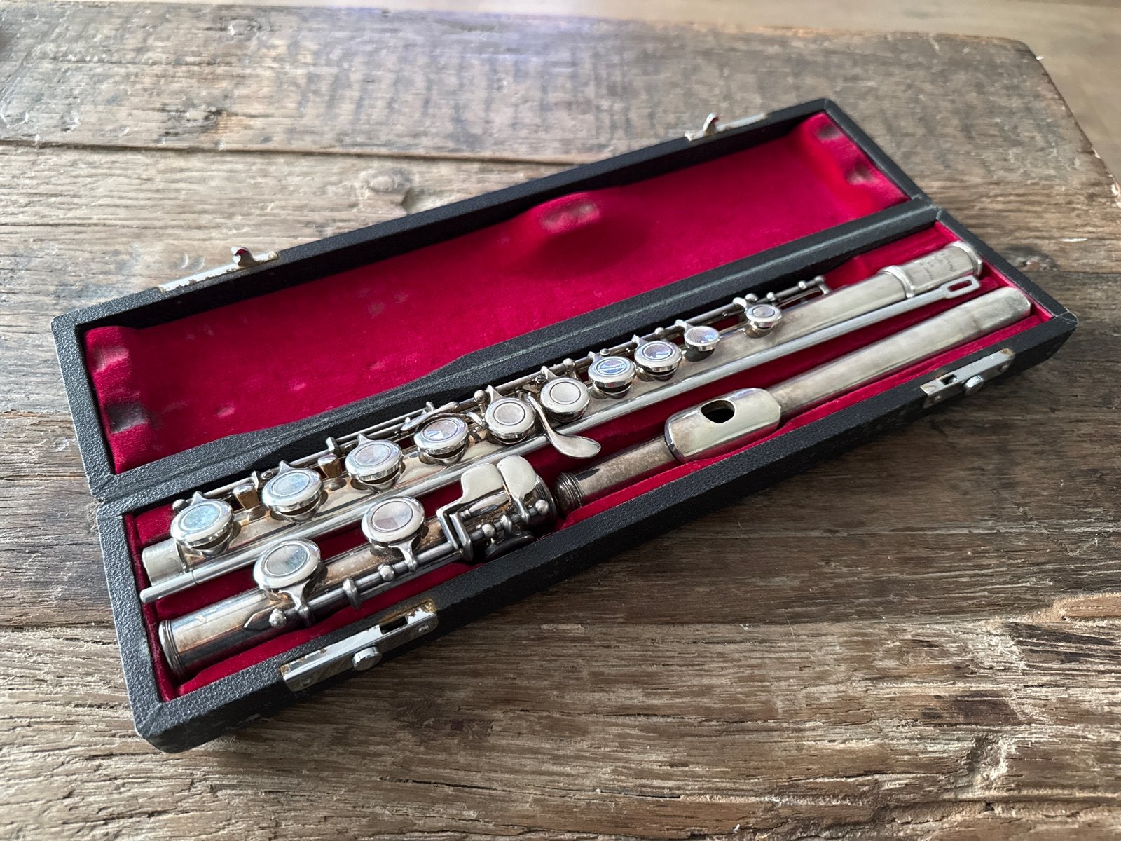 Vintage Sun Hanno H65E Dwarsfluit (1987) met aankoopbon, Muziek en Instrumenten, Ophalen of Verzenden, Gebruikt, Dwarsfluit, Met koffer of tas