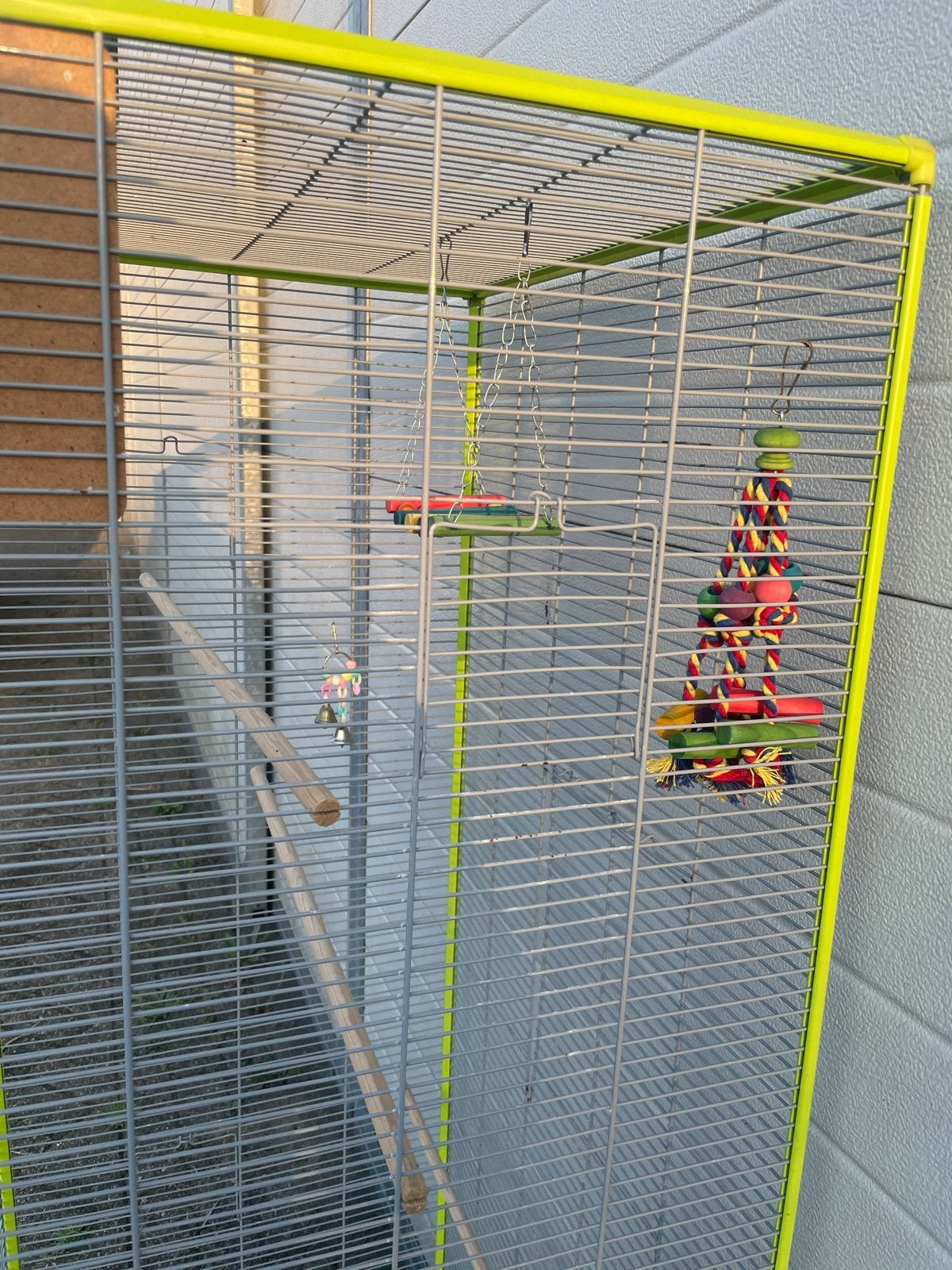 Mooie vogelkooi, Ophalen, Gebruikt, Metaal, Vogelkooi
