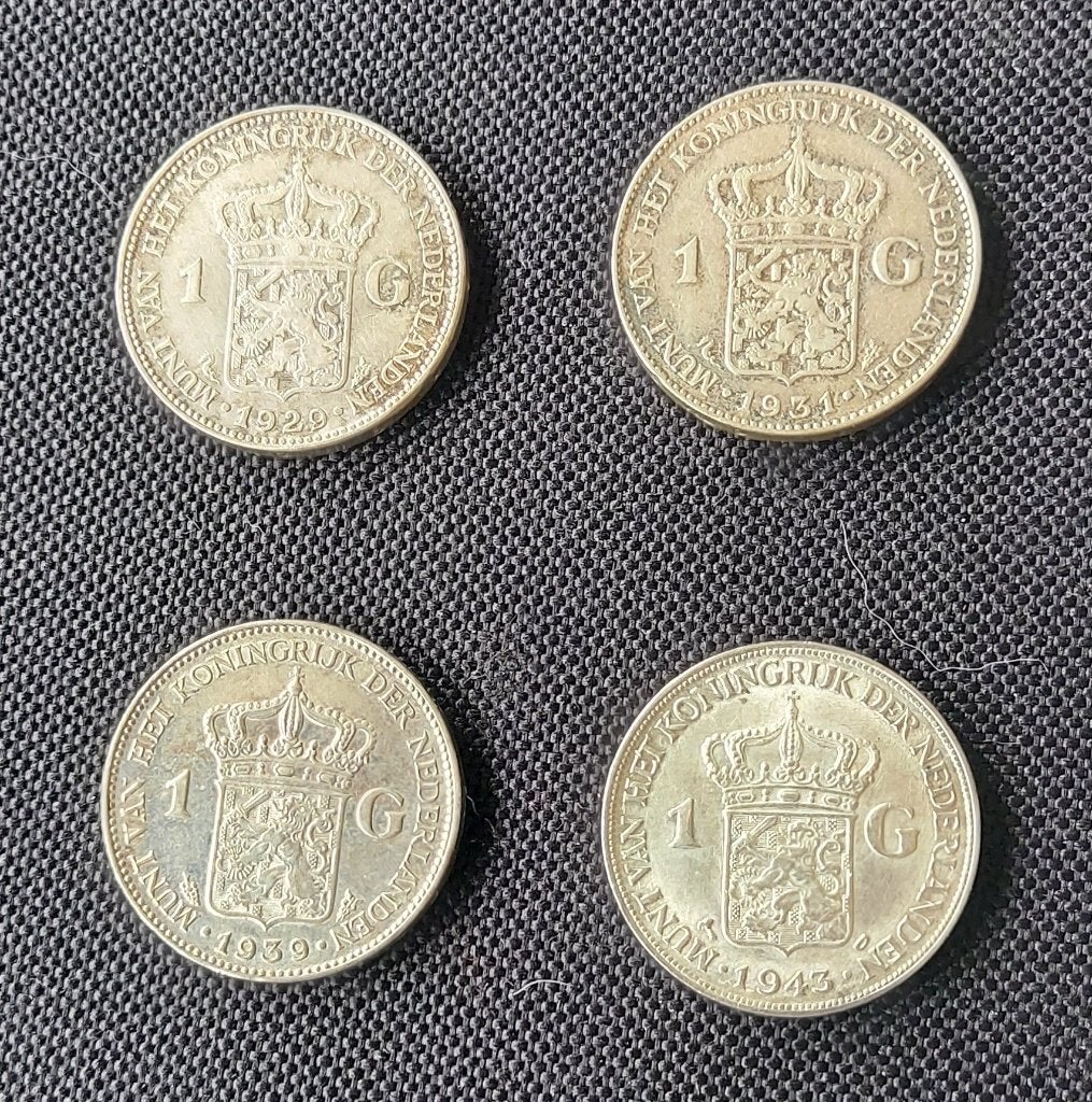 Wilhelmina gulden, 1 gulden, Zilver, Ophalen of Verzenden, Koningin Wilhelmina