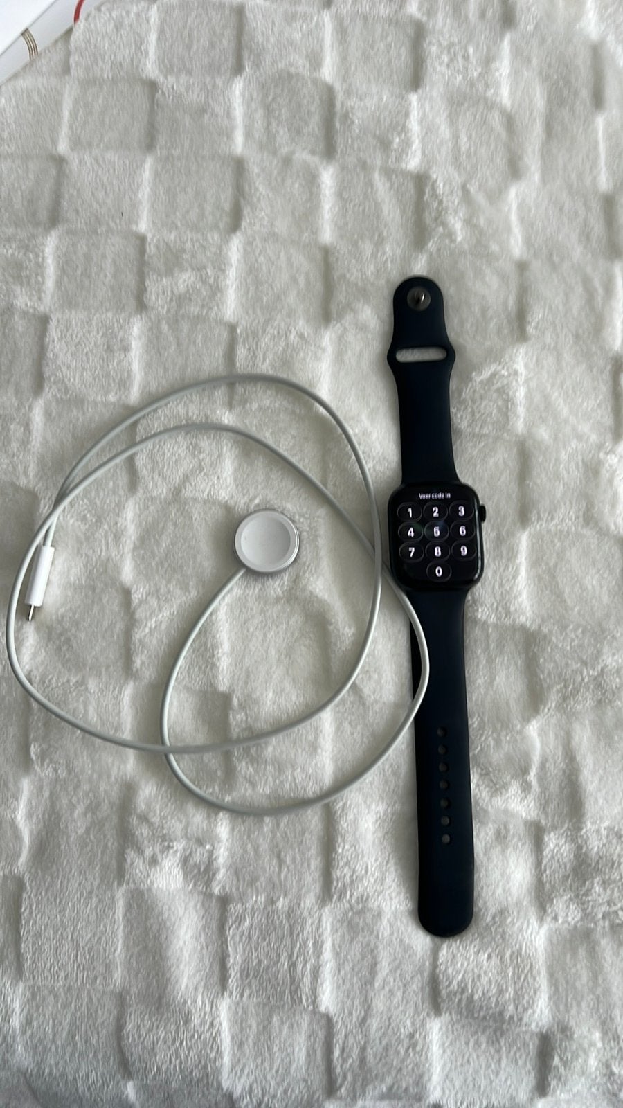 APPLE Watch Series 7 GPS + Cellular 45 mm, Sieraden, Tassen en Uiterlijk, Smartwatches, Ophalen, Zwart, IOS, Zo goed als nieuw