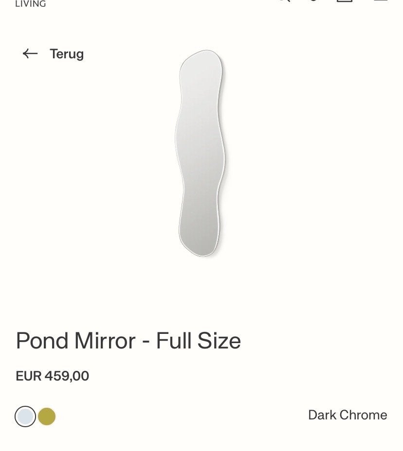 Ferm living Mirror: Pond Spiegel - Full Size(New one), Minder dan 50 cm, 200 cm of meer, Nieuw, Ophalen of Verzenden