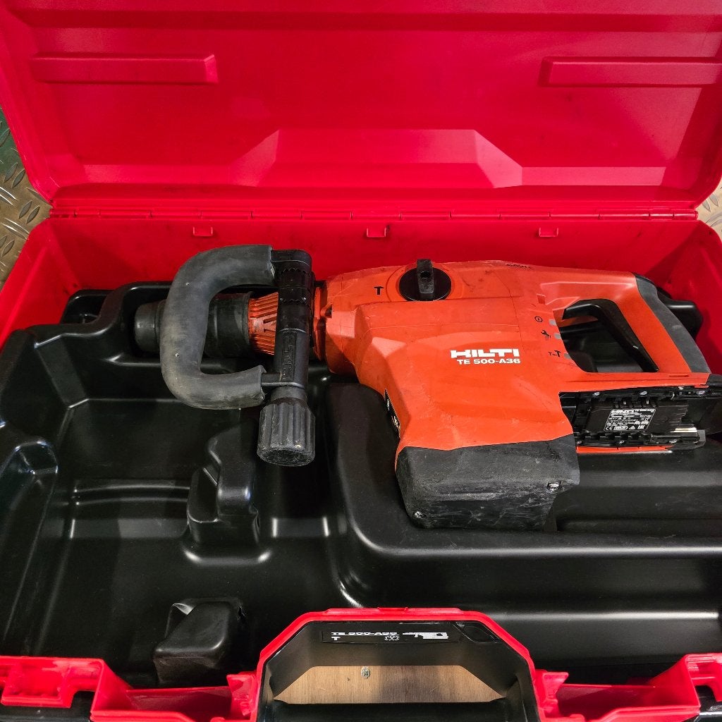 Hilti TE 500-A36 Accu Hak/Sloophamer SDS Max Body in koffer, Ophalen, Boor- en/of Breekhamer, Variabele snelheid, Gebruikt