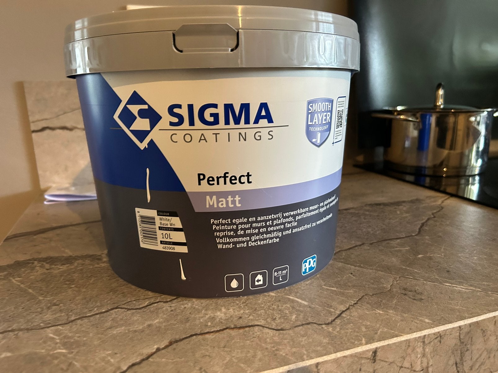 Tex sigma 10 liter Perfect Mat, Wit, Nieuw, Ophalen of Verzenden, Verf