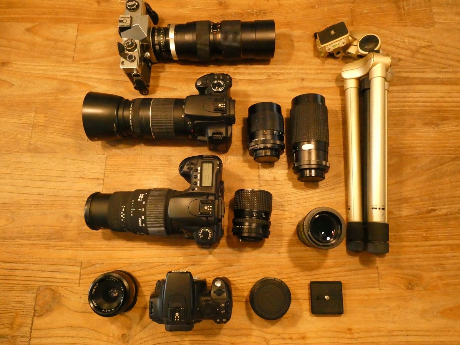Diverse Canon camera's en lenzen, Ingebouwde flitser, Gebruikt, Spiegelreflex, Canon