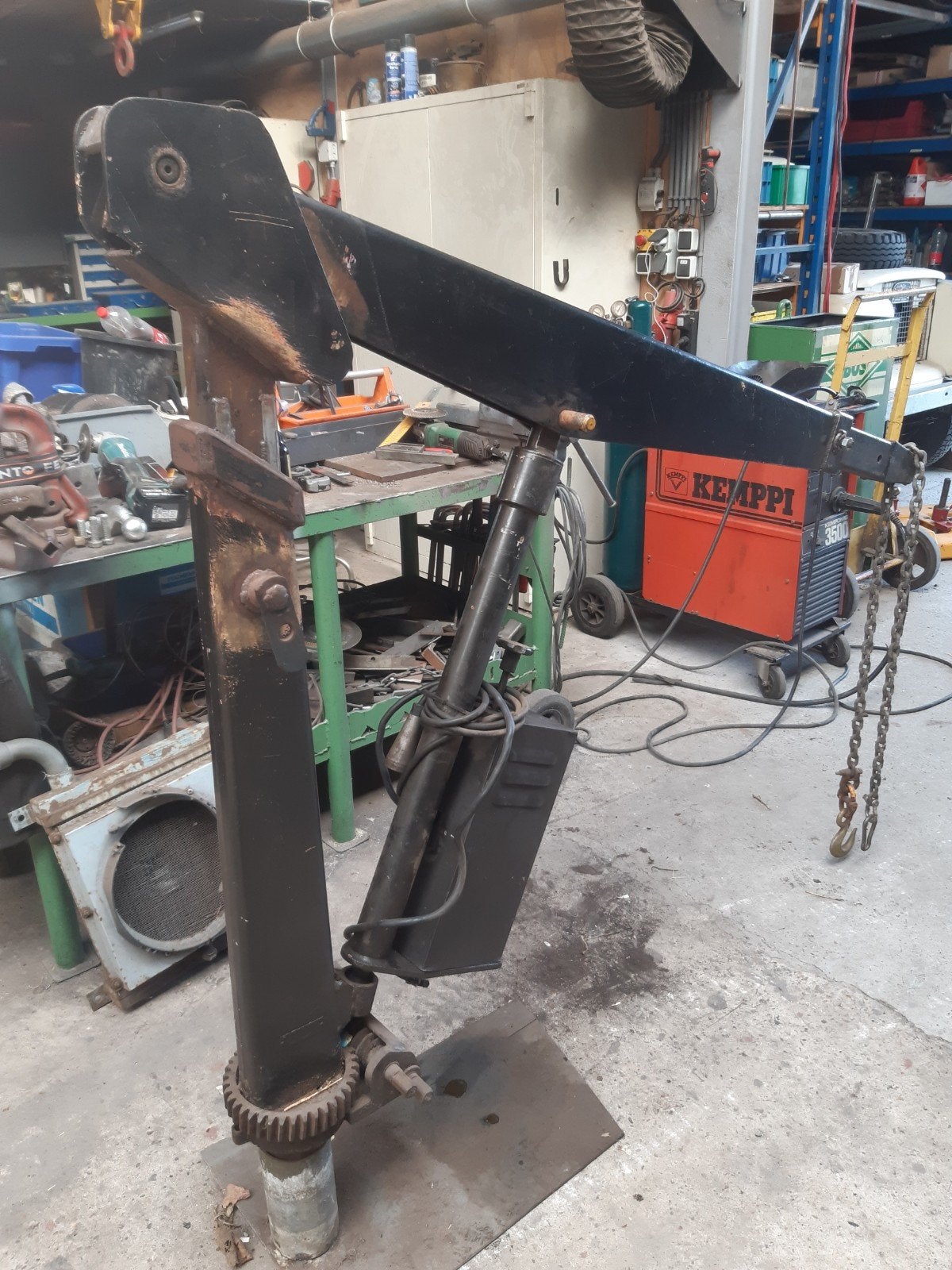 aanhanger kraan 12 volt, Ophalen