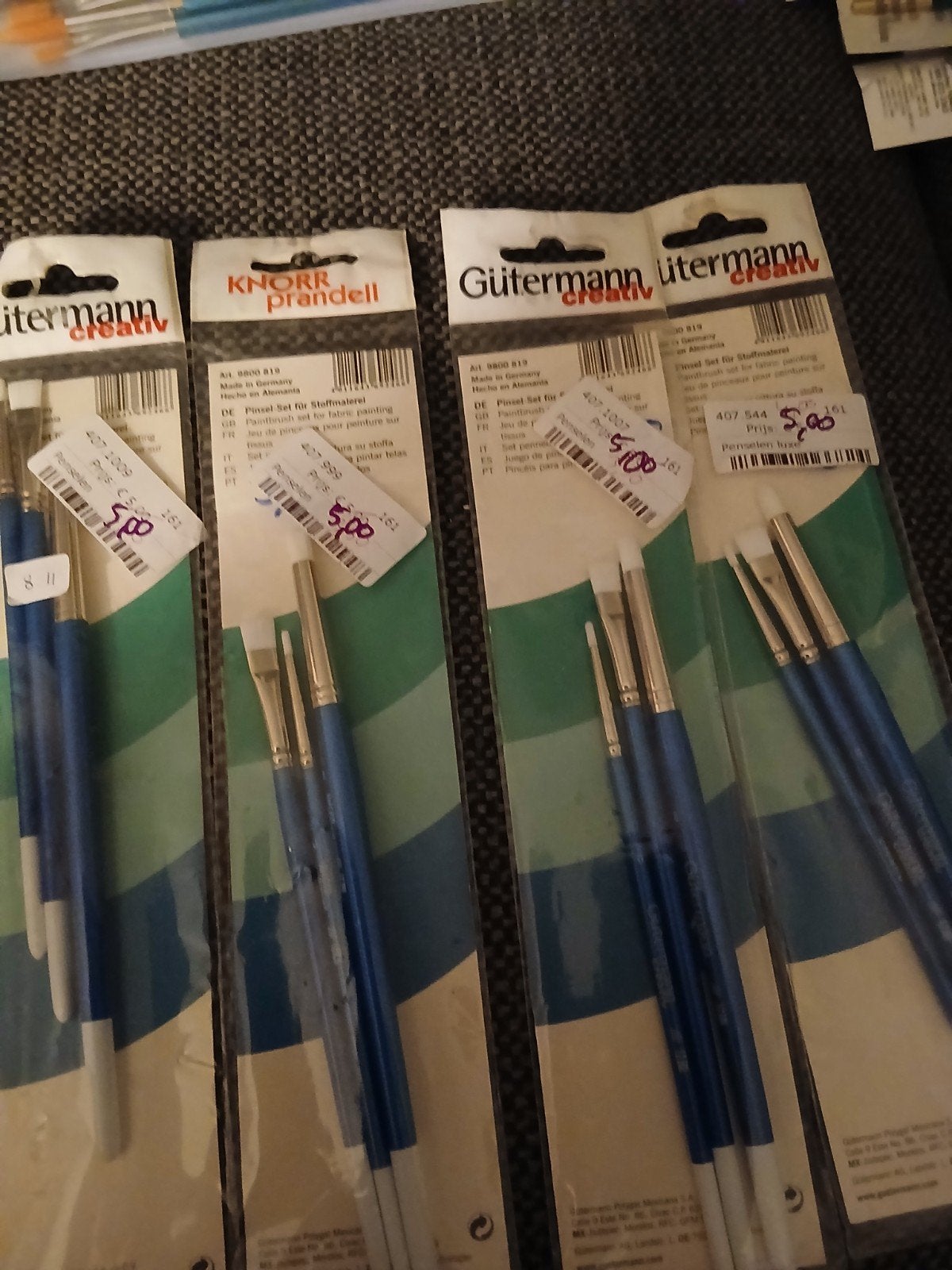 Nieuwe penselensets voor stofverf - Gütermann & Knorr, Hobby en Vrije tijd, Ophalen of Verzenden, Nieuw, Penseel of Kwast
