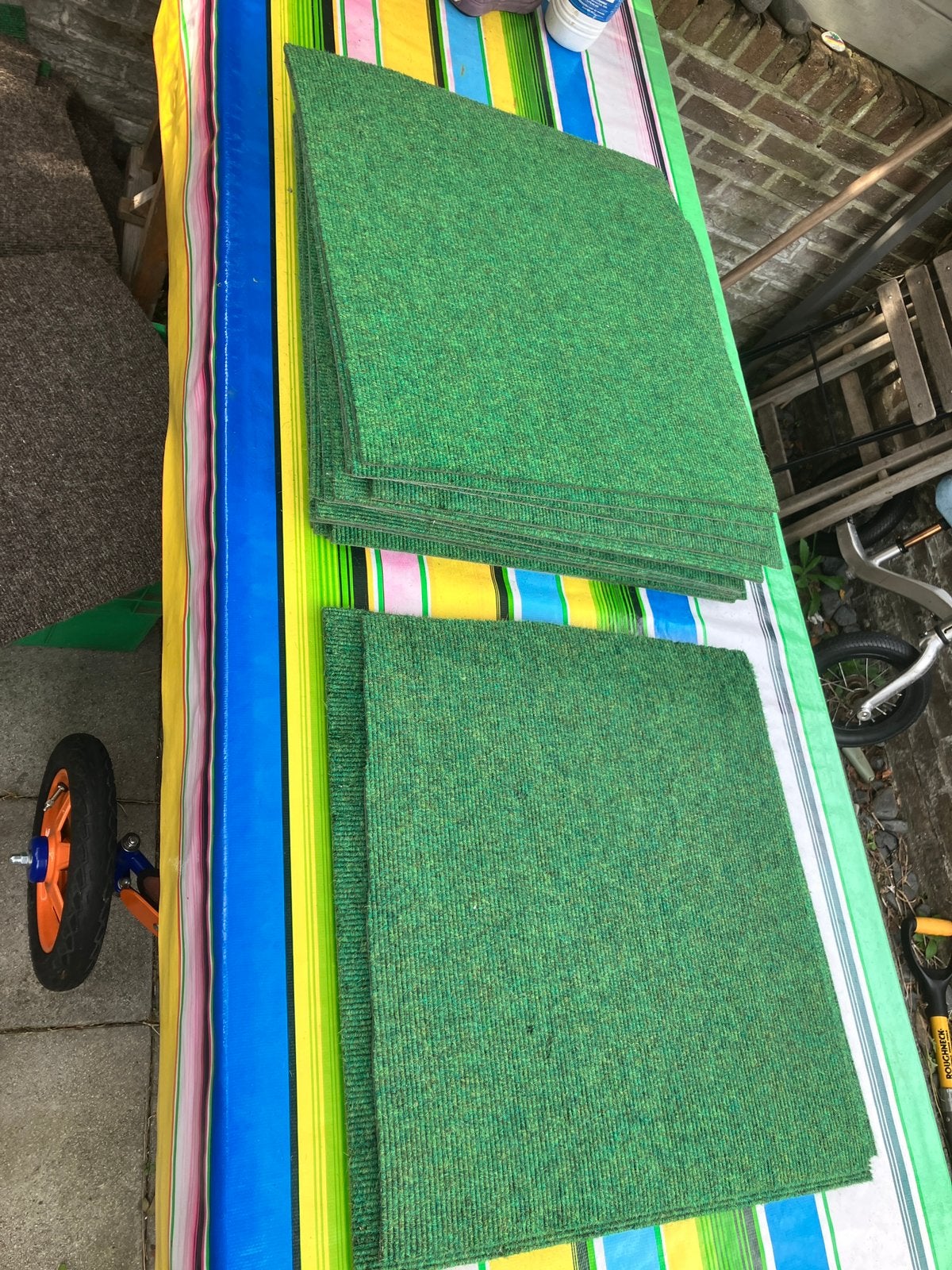 Tretford tegels 50x50cm groen 21st., Ophalen, Gebruikt, 50 tot 100 cm, Rechthoekig