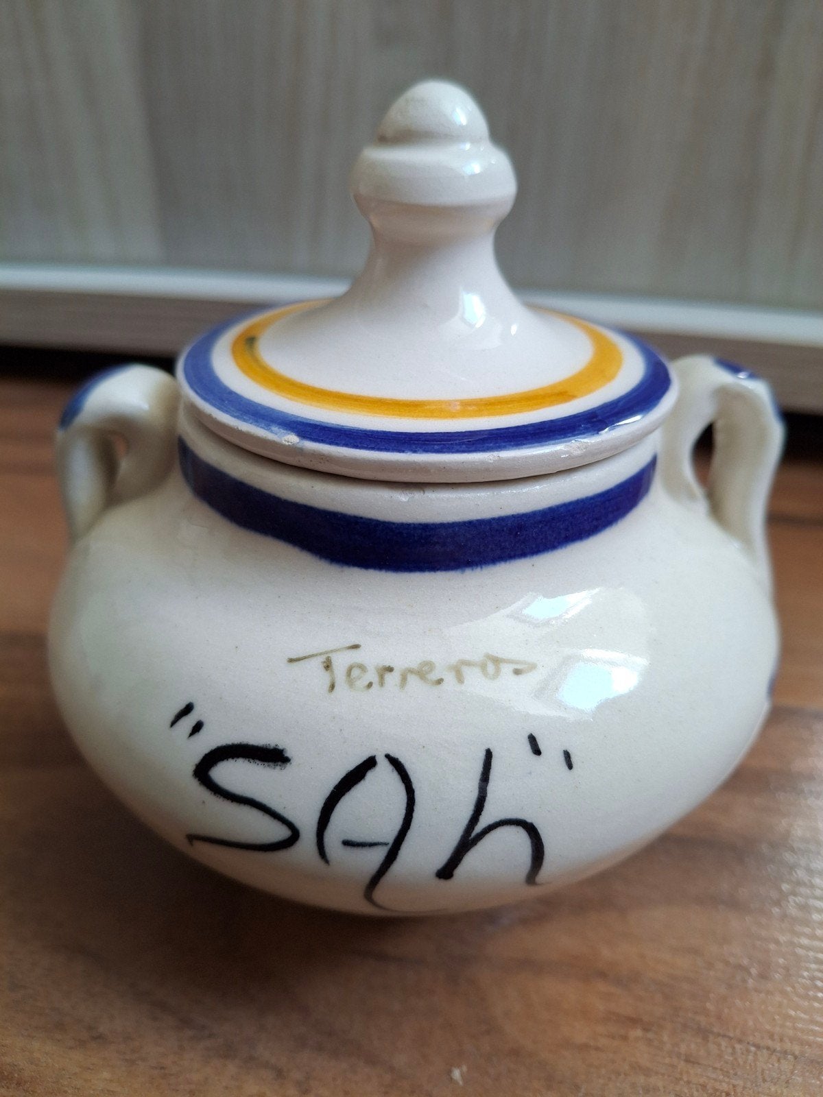 Mooi potje / zoutpot ,Keramiek, Antiek en Kunst, Antiek | Keramiek en Aardewerk, Ophalen of Verzenden
