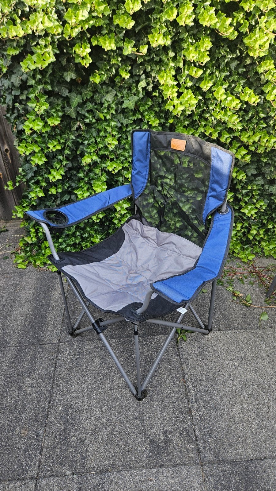 2 Comfortabele campingstoelen met bekerhouder, Ophalen, Zo goed als nieuw, Campingstoel