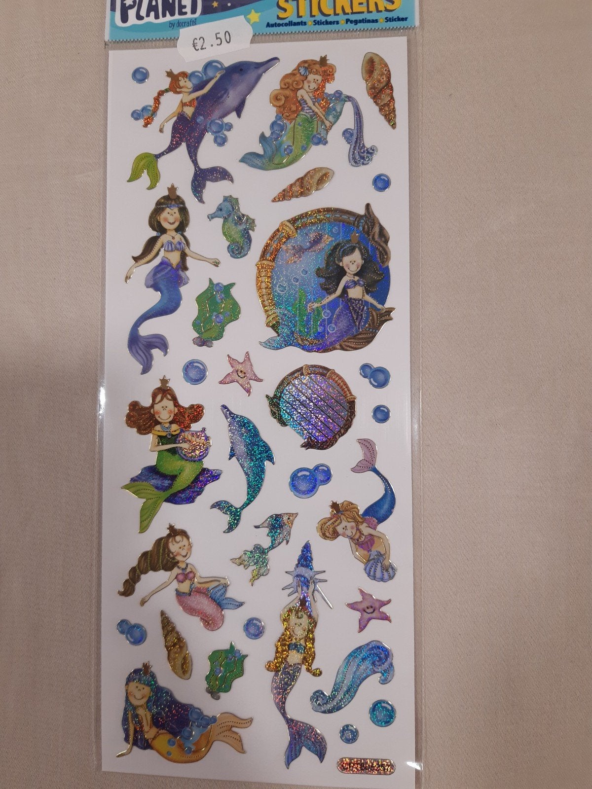 Stickerblad met Zeemeerminnen en Zeedieren - Nieuw, Ophalen of Verzenden