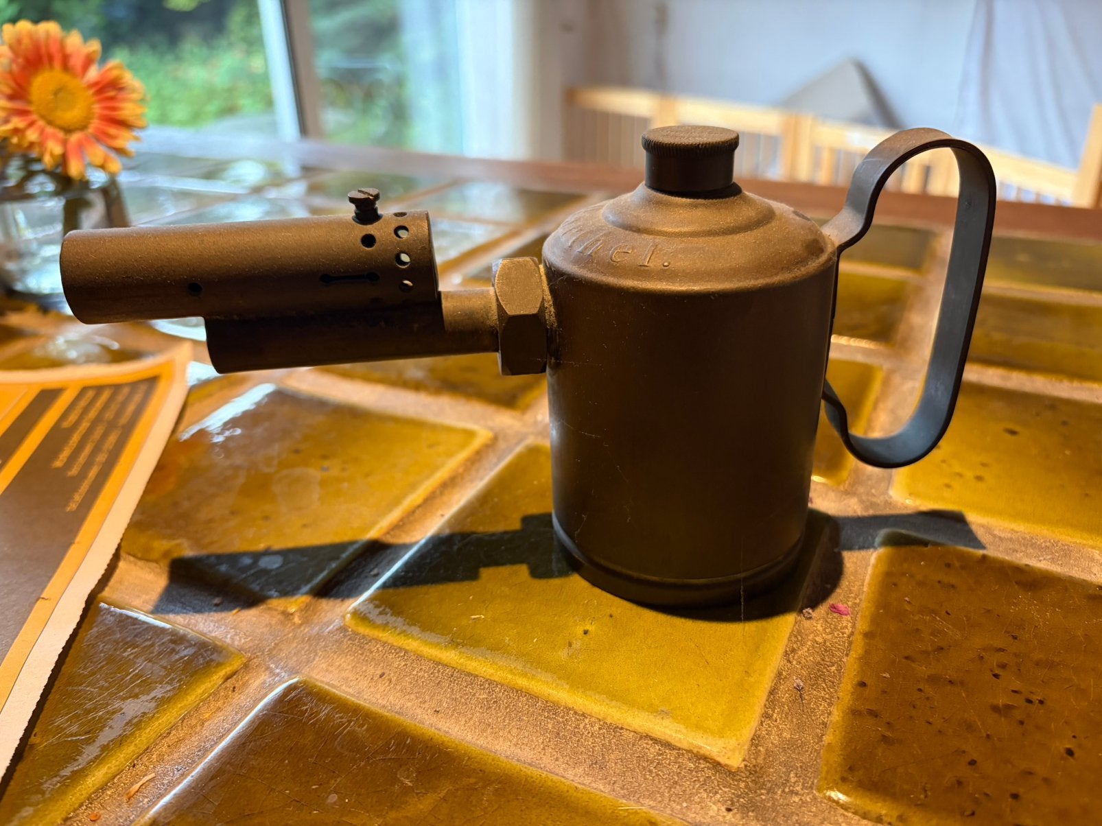 Antiek koperen messing brander, Ophalen of Verzenden