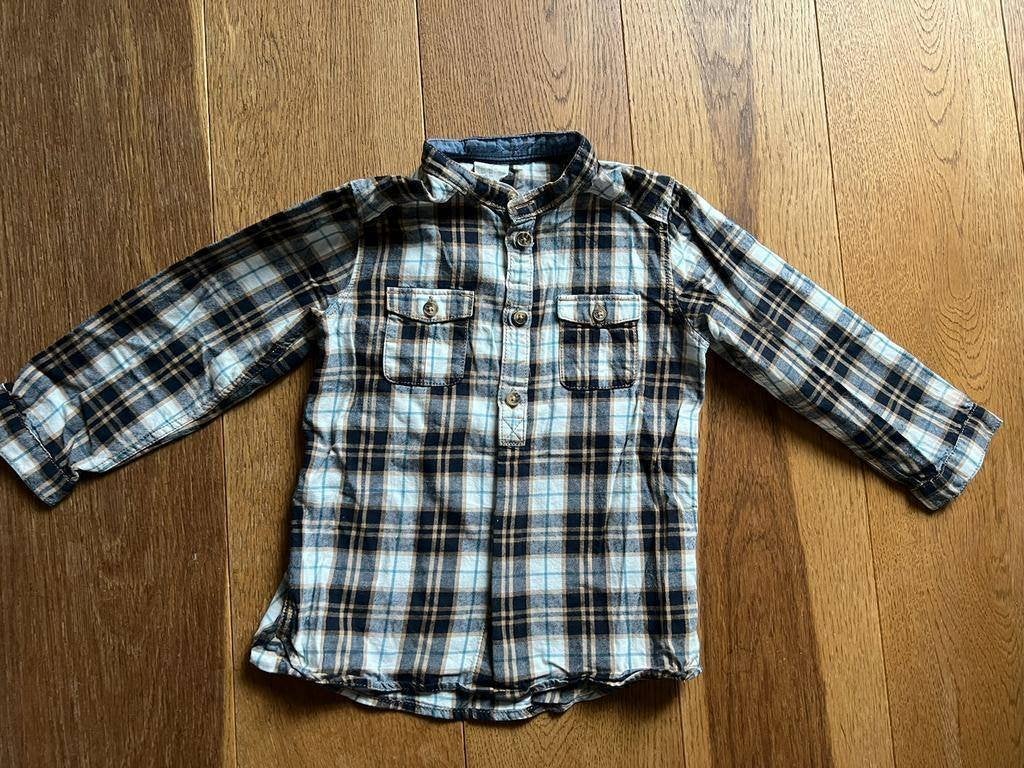 Stoer bloesje / overhemd H&M maat 86 houthakkers hemd zgan, Ophalen of Verzenden, Zo goed als nieuw, Jongetje, Nacht- of Onderkleding