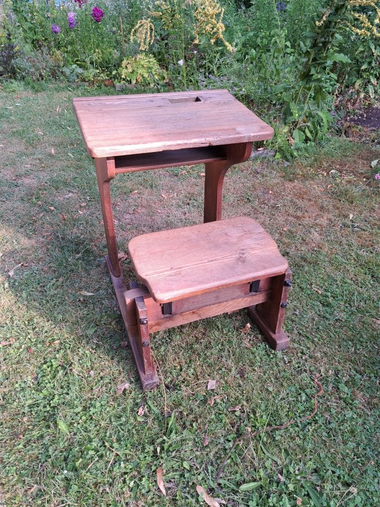 Vintage schoolbankje, Ophalen of Verzenden, Gebruikt