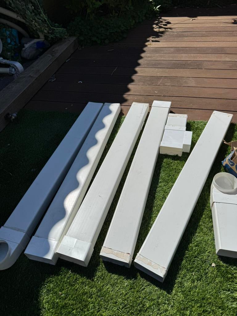 Witte Lucht kanalen 10x5 cm ventilatie, Ophalen, Gebruikt, Pvc, Overige typen