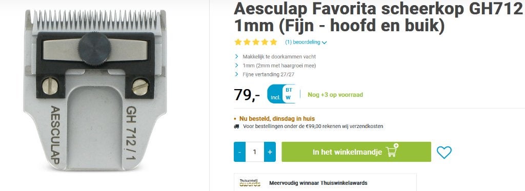 aesculap GH712/1 MM slechts 1 keer gebruikt, Ophalen, Nieuw