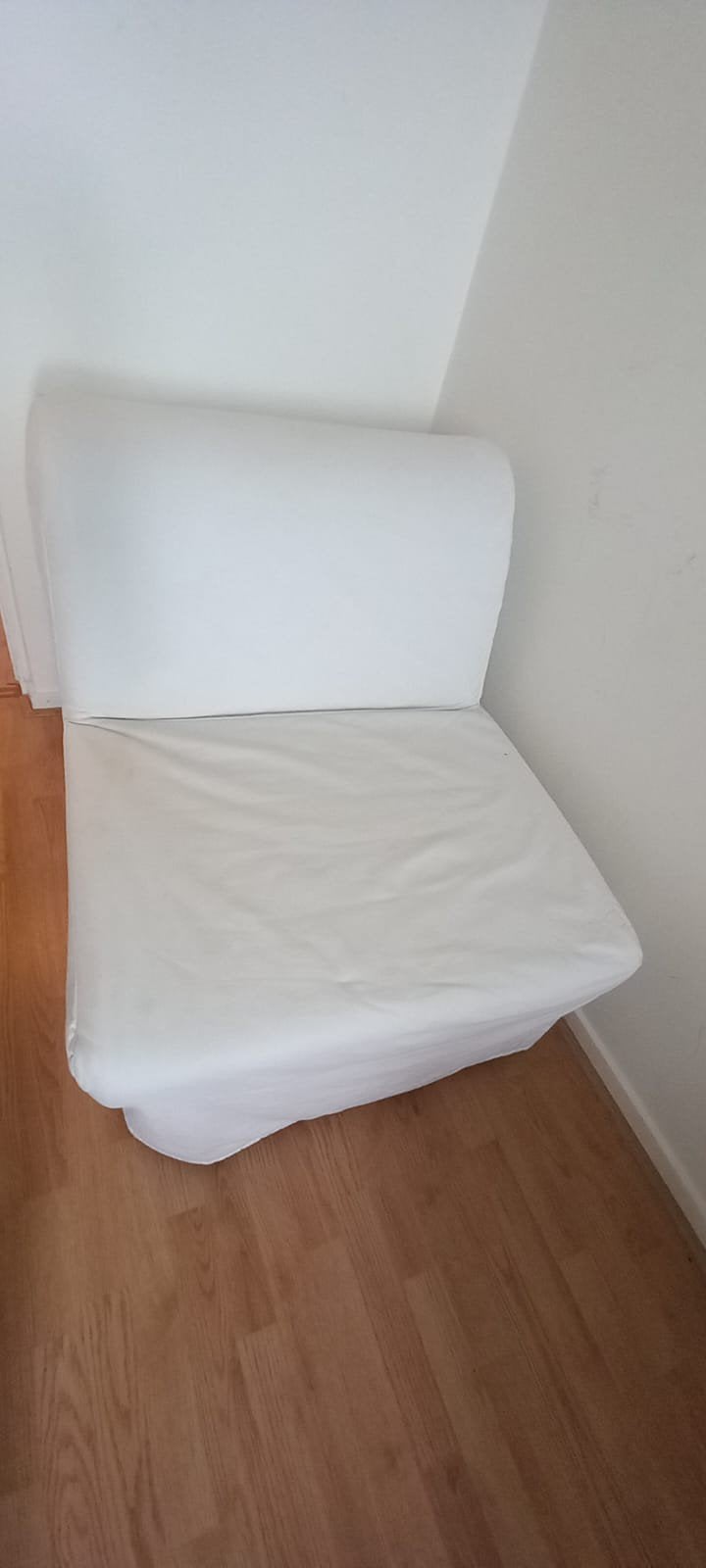 IKEA Slaapfauteuil met Wasbare Hoes - Wit, Ophalen, Eenpersoons, Wit