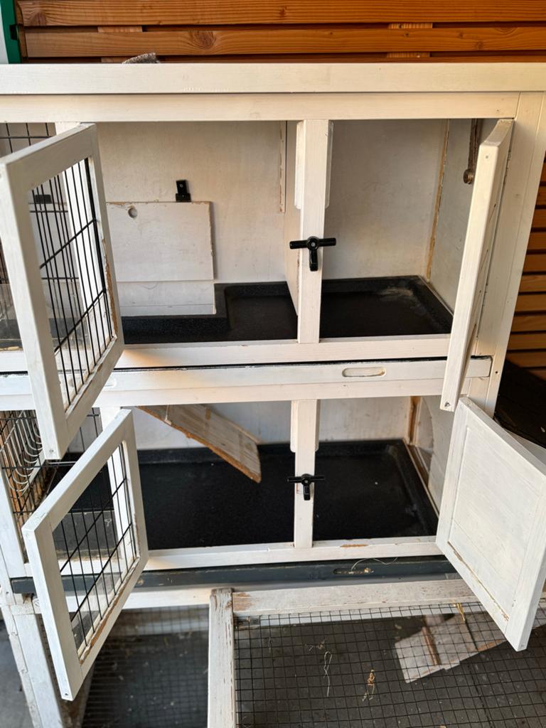 Konijnenhok met grote ren, Dieren en Toebehoren, Knaagdieren en Konijnen | Hokken en Kooien, Ophalen, 90 cm of meer, Konijn, Hok
