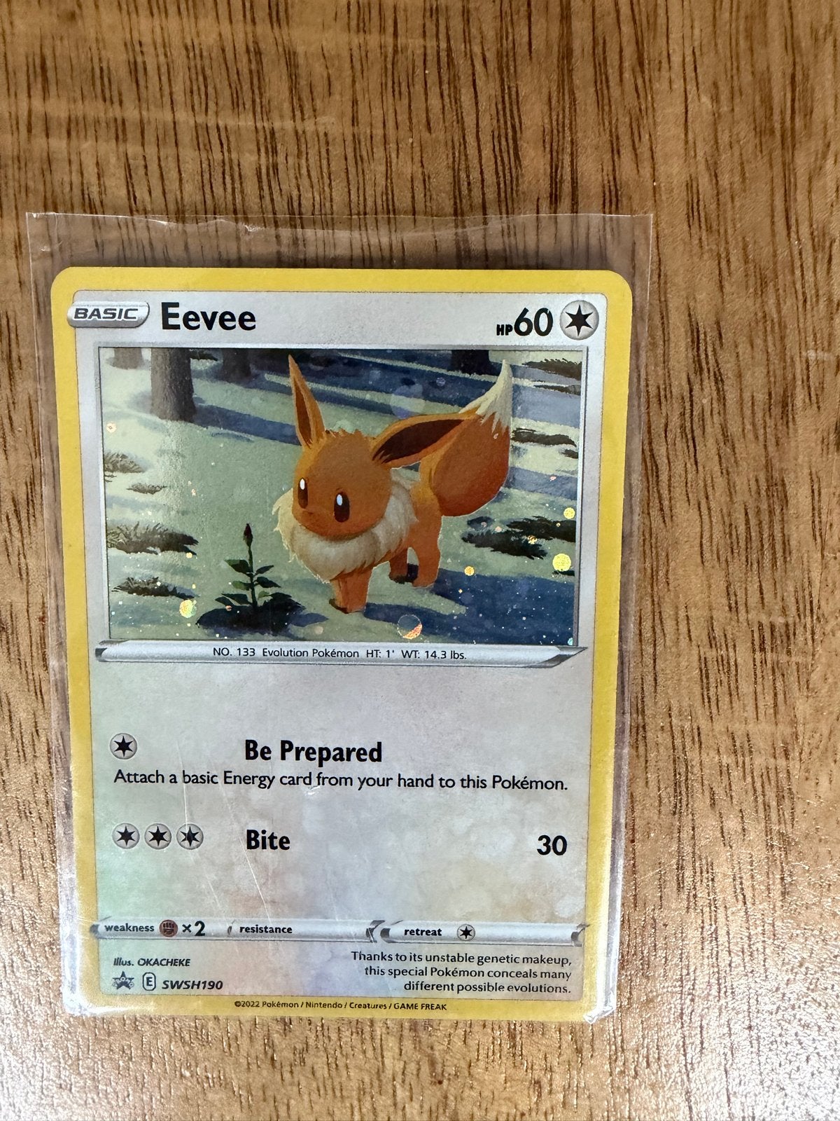 Pokémon Eevee SWSH190 Promo Kaart - Zo goed als nieuw, Ophalen of Verzenden, Nieuw, Losse kaart