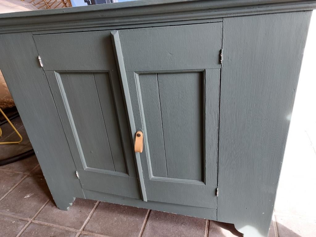 Commode kast antiek groen oud, Ophalen, Gebruikt, 25 tot 50 cm