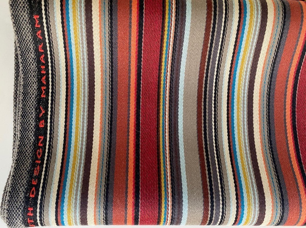 Maharam Stripes 007 by Paul Smith; 5,5 mtr LUXE meubelstof, Wol, Overige kleuren, 120 cm of meer, Ophalen of Verzenden