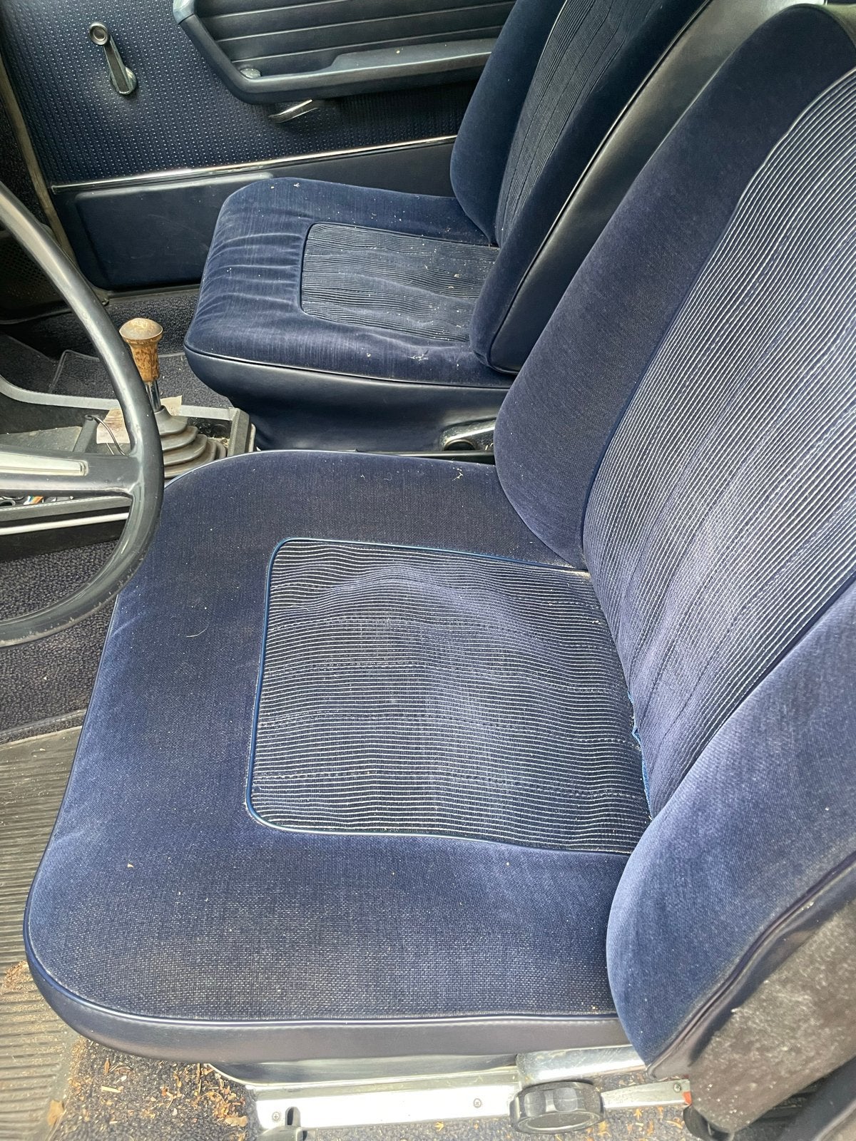 Set blauwe autostoelen BMW E3 2500 3.0S, Ophalen, Gebruikt, Universele onderdelen