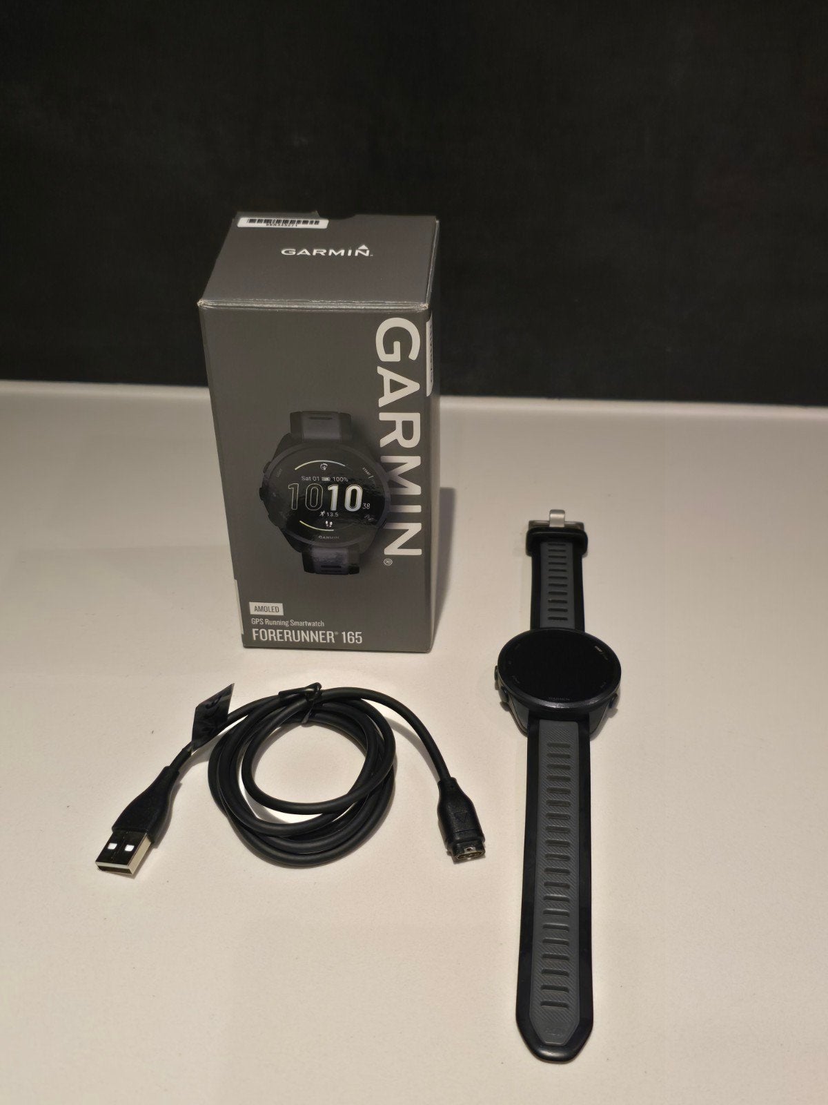 Garmin Forerunner 165 – Zo goed als nieuw | AMOLED, Ophalen of Verzenden, Zo goed als nieuw, Zwart, Garmin