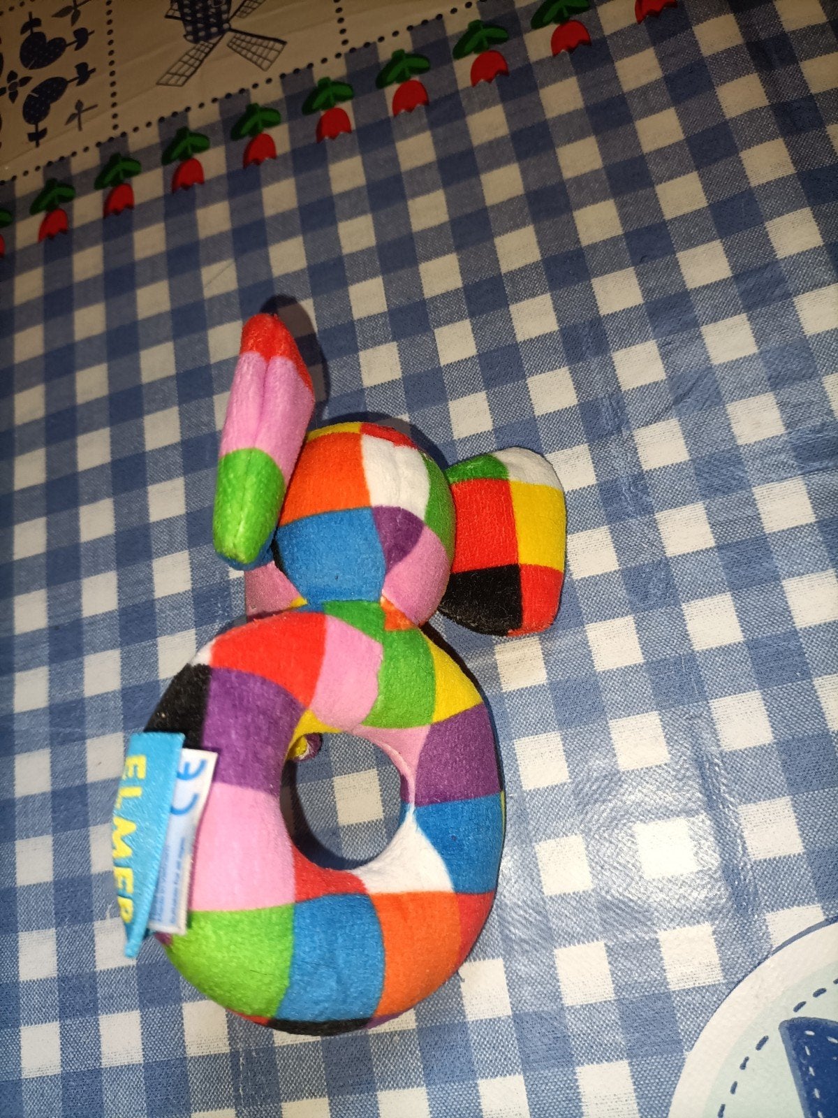 Elmer de olifant rammelaar 12 cm groot, Ophalen of Verzenden, Zo goed als nieuw, Rammelaar
