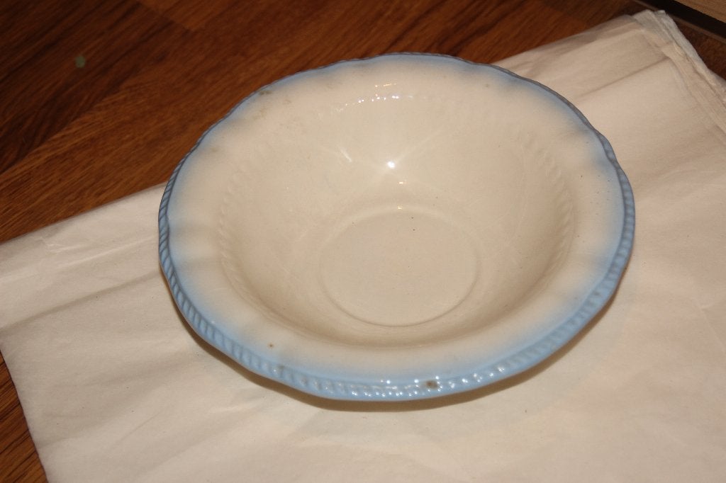 fruitschaal wit met blauw, Antiek en Kunst, Ophalen of Verzenden