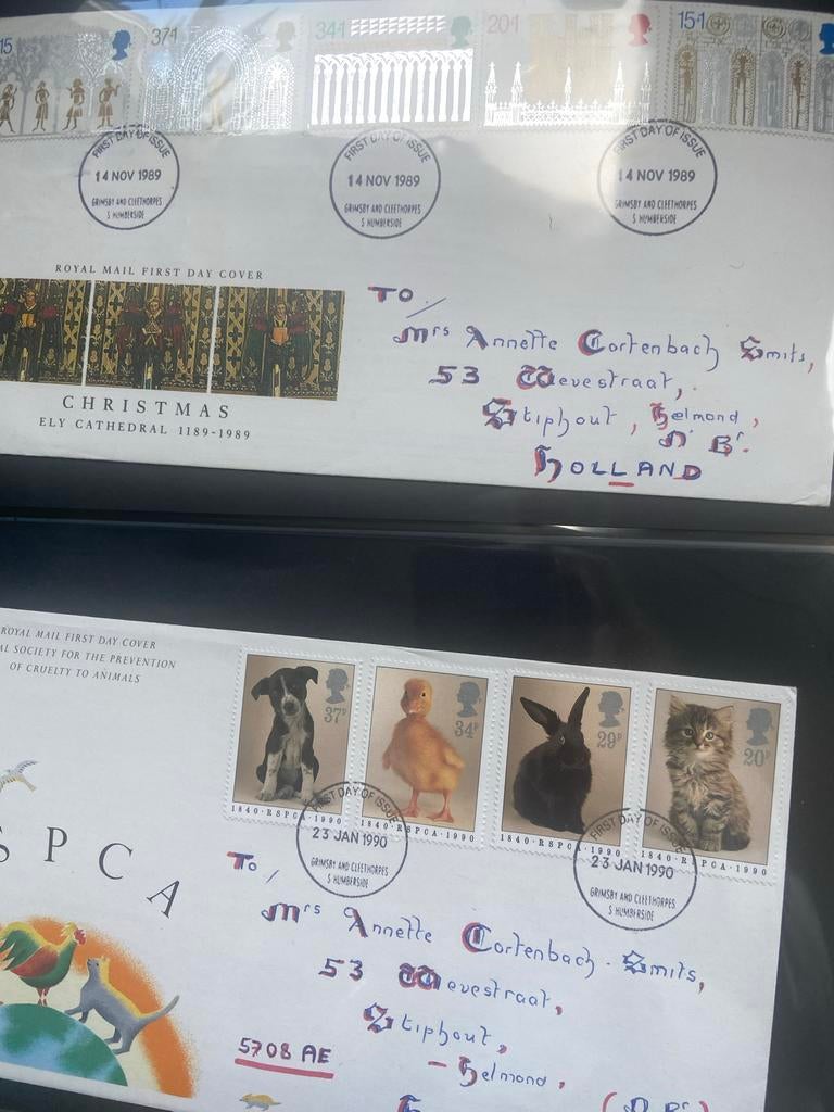 100 Eerste Dagstempeling Enveloppen uit Engeland, Postzegels en Munten, Postzegels | Eerstedagenveloppen, Ophalen of Verzenden