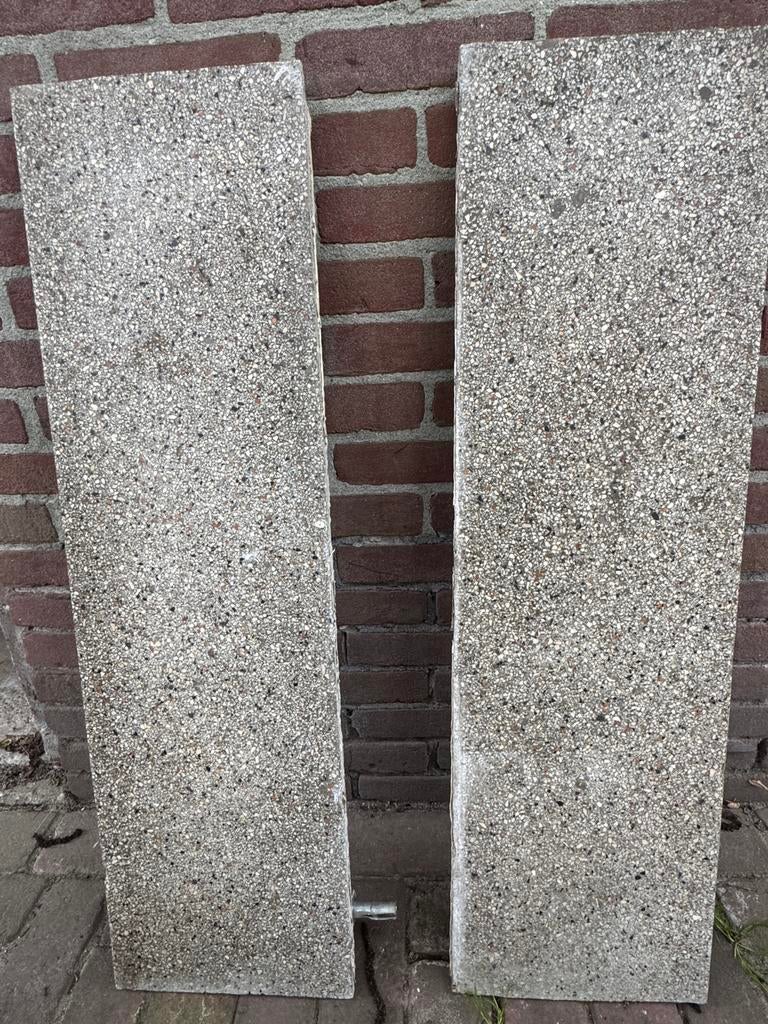 2 terrazzo planken / platen, Ophalen, Gebruikt