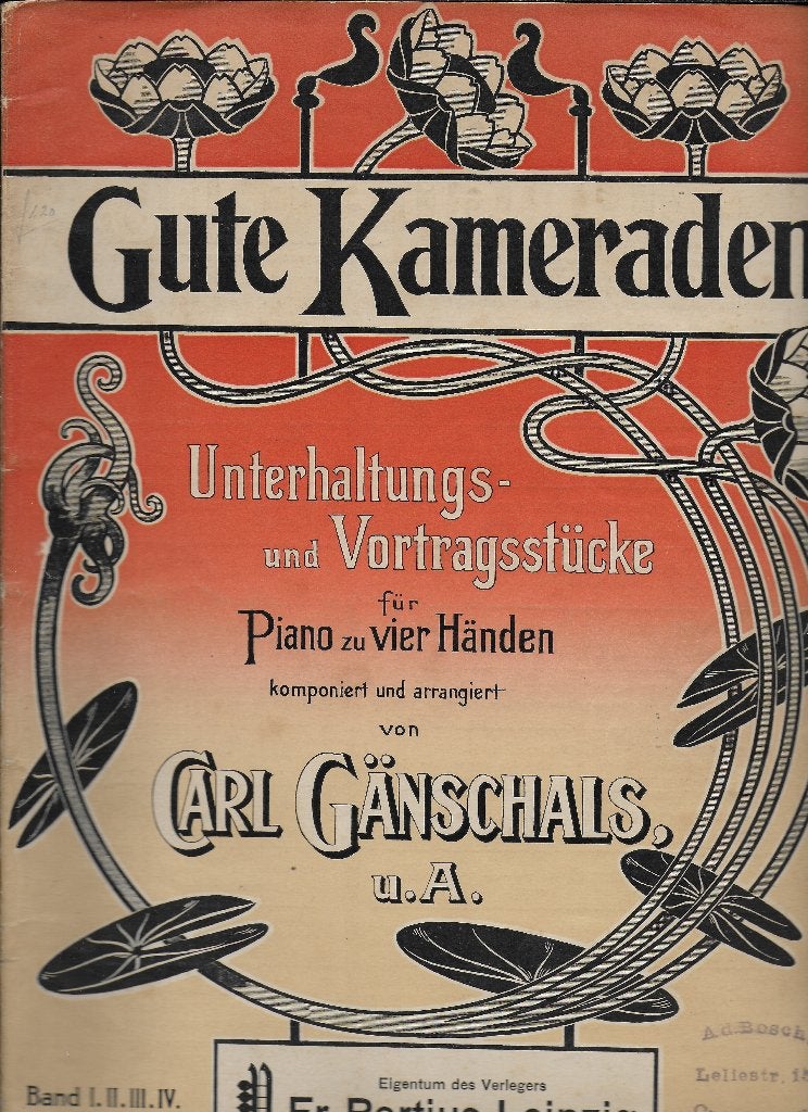 Bo1632 bladmuziek gute kameraden voor piano uit 1927, Gebruikt, Klassiek, Ophalen of Verzenden, Artiest of Componist