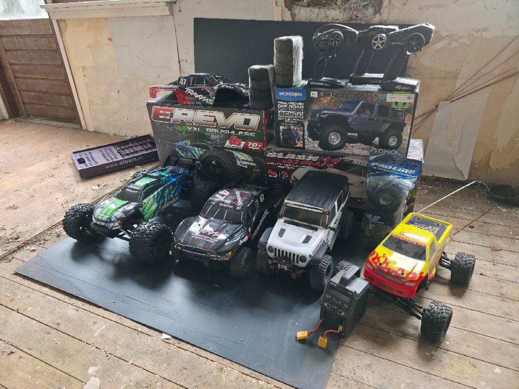 Complete RC Hobby te koop: Traxxas, Axial + veel extra's, Gebruikt, Auto offroad, RTR (Ready to Run), Overige schalen