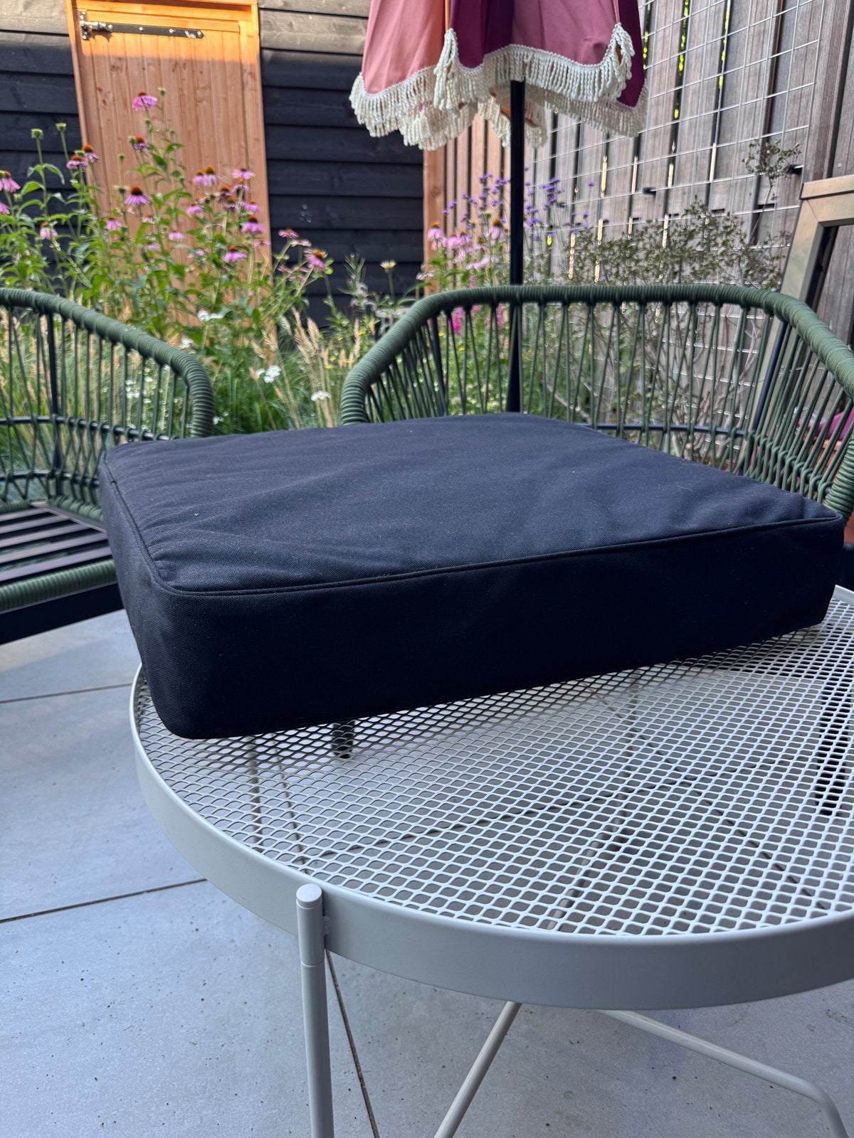 7 Tuinkussens zitkussens tuinset ikea 62x62 Nämmarö, Tuin en Terras, Ophalen, Gebruikt