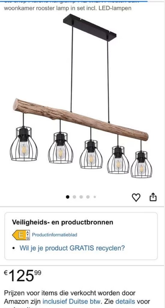 Plafond hanglamp FILAMENT houten balk woonkamer LED-lampen, Ophalen of Verzenden, Zo goed als nieuw