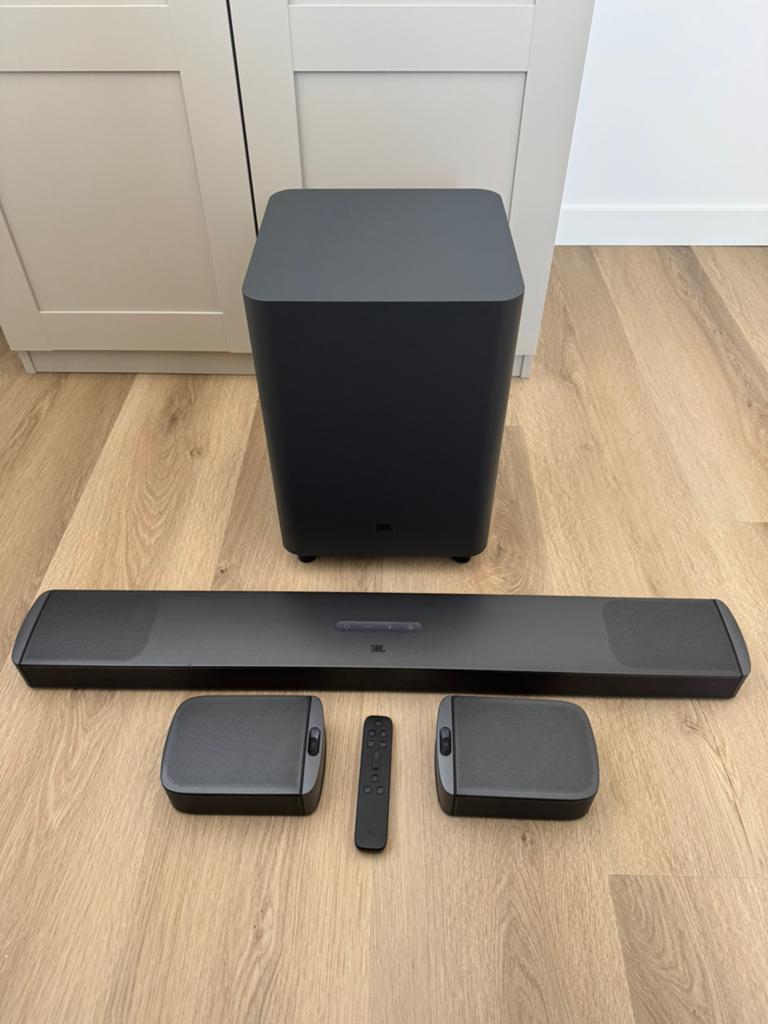 JBL Bar 9.1 soundbar en subwoofer, Audio, Tv en Foto, Home Cinema-sets, Soundbar, 70 watt of meer, Zo goed als nieuw, Overige spelers