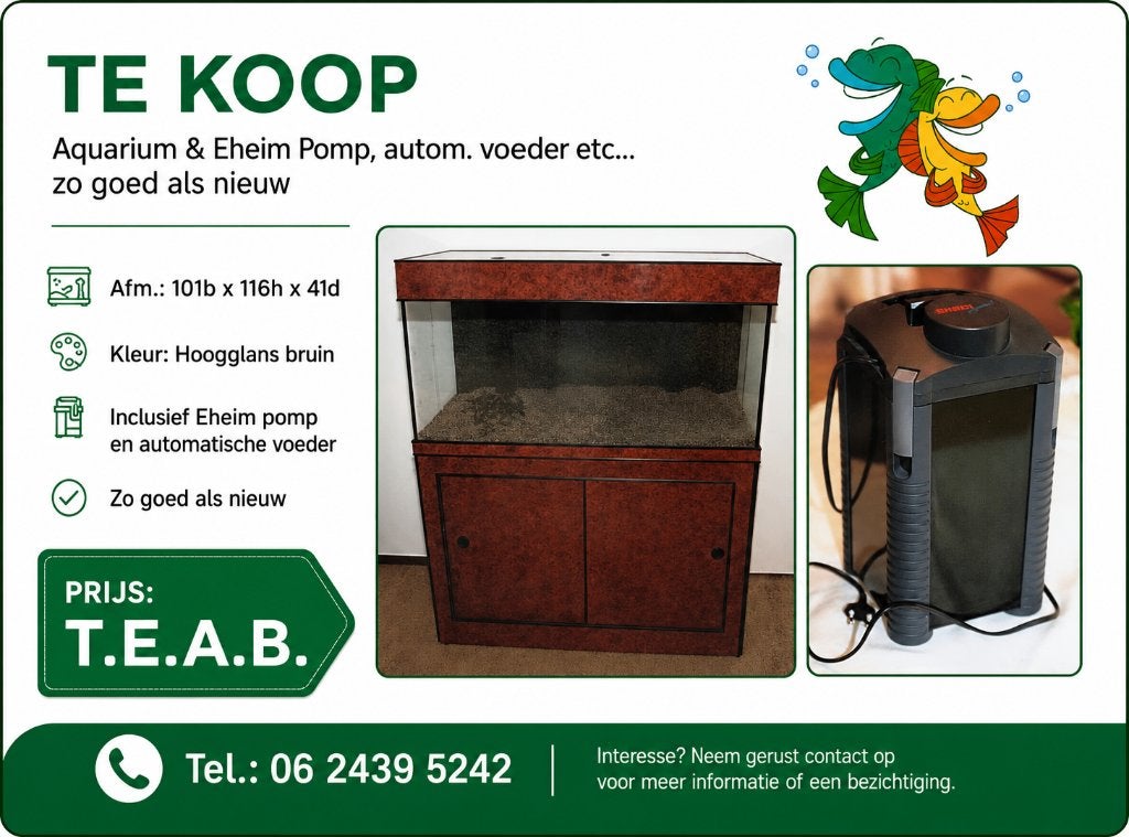 Aquarium, Ophalen, Inclusief deksel, Leeg aquarium