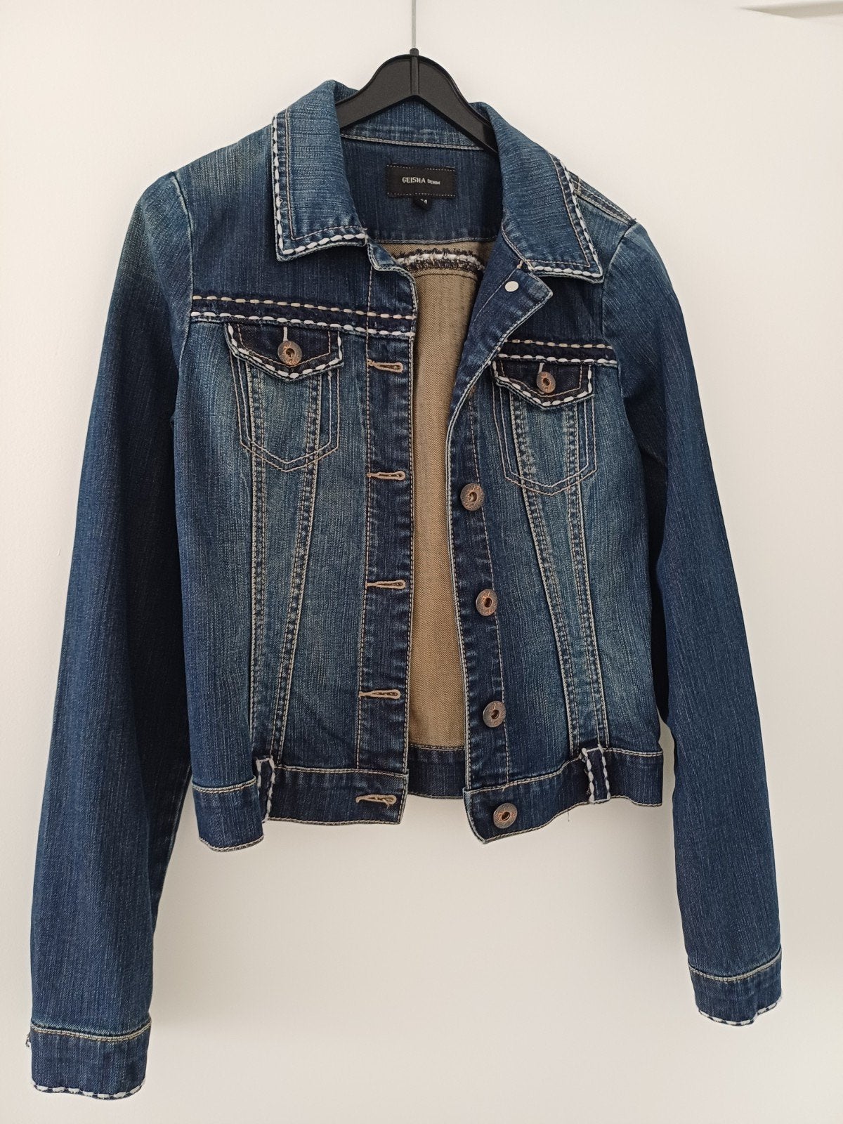 Jeans jack / merk Geisha, Kleding | Dames, Geisha, Ophalen of Verzenden, Gedragen, Blauw